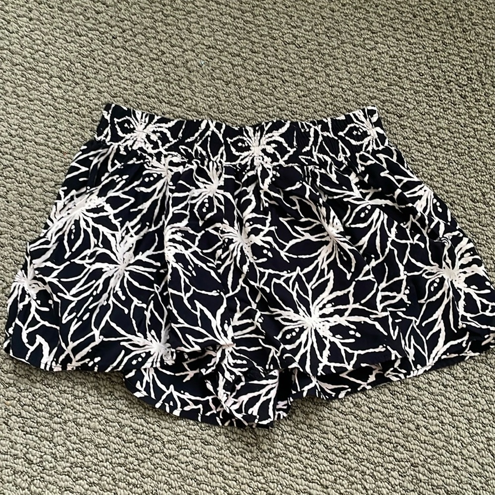 Aqua Printed Shorts with Pockets